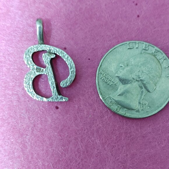 925 initial B sterling silver pendant - Picture 2 of 3